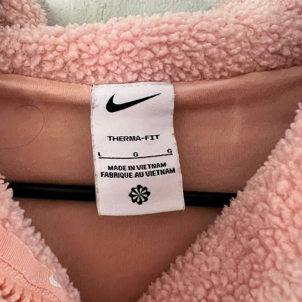 Nike Girls' Pink Sherpa hoodie - Picture 4 of 4